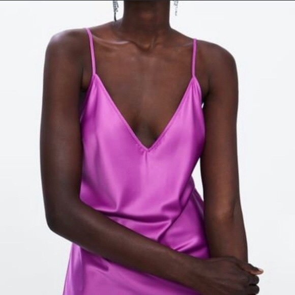 Zara | Tops | Zara Purple Silk Top | Poshmark